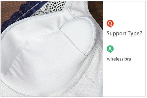 details of FallSweet "Hide Back Fat" Romantic Wireless Lace Bralette