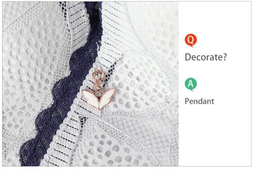details of FallSweet "Hide Back Fat" Romantic Wireless Lace Bralette