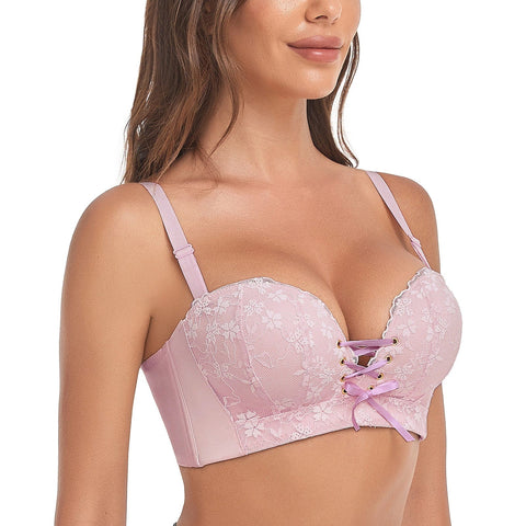 FallSweet "Add Two Cups" Lace Wirefree Push Up Bra For Women