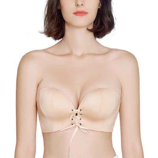 TQWQT Push Up Bra for Women Corset Top Bustier Padded Underwire Bra Add One  Cup,Complexion 44C