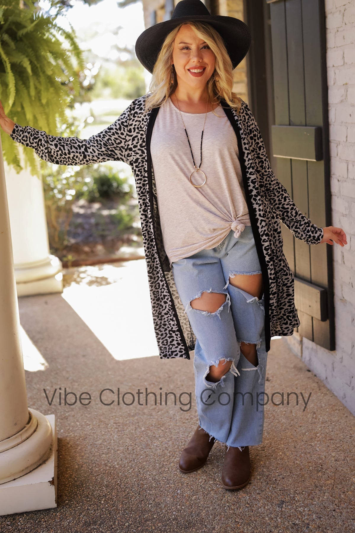 Snow Leopard Cardigan Duster