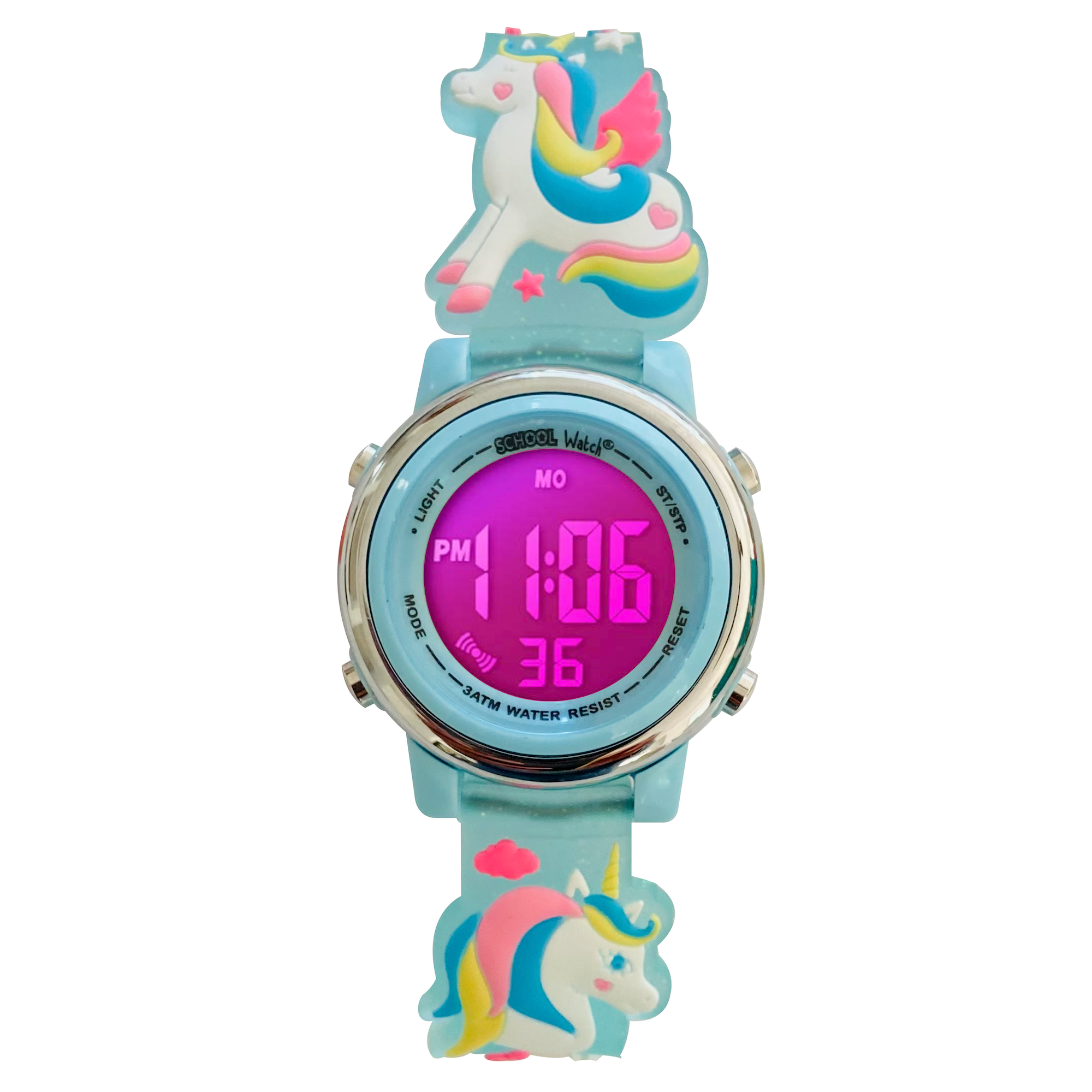 Blue Unicorn Digital School Watch Children Time Teacher Watch Preschool Collection