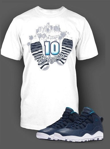 T Shirt To Match Retro Air Jordan 10 LA 