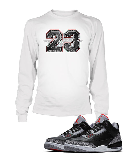 23 Graphic T Shirt to Match Retro Air Jordan Black Cement Shoe – Vegas and Tall