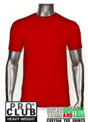 Red Pro Club Short Sleeve Heavyweight Premium T Shirt – Vegas Big