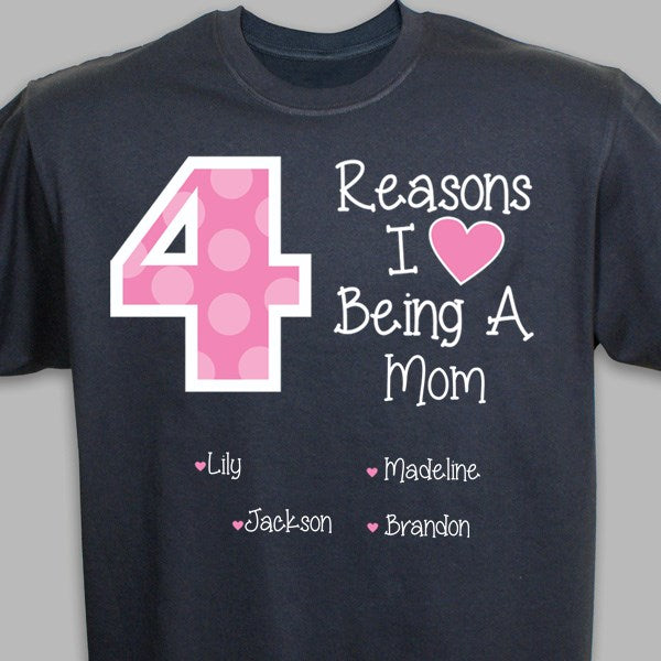 Reasons I Love Being A Mom Tshirt Avasplayroom