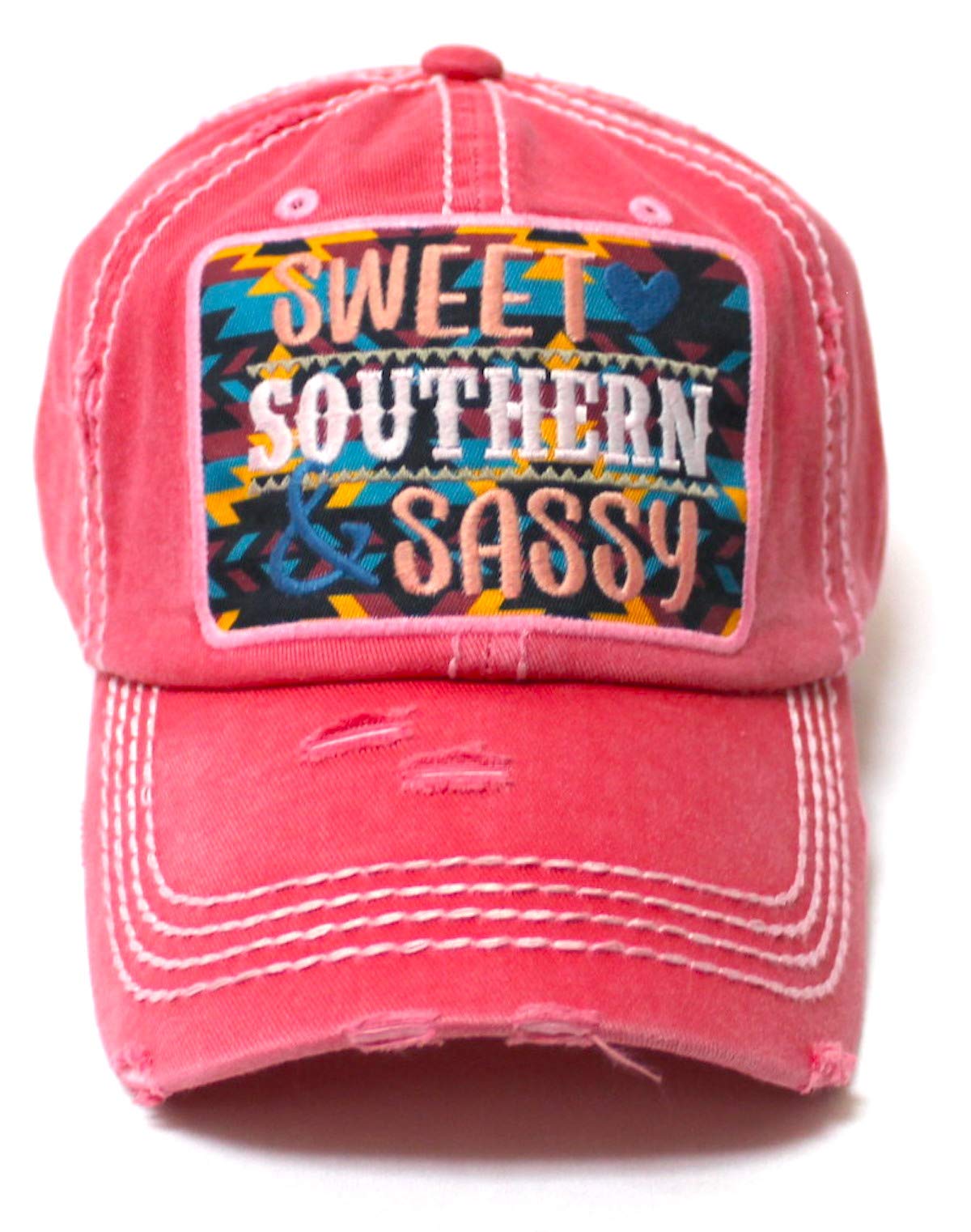 Women's Baseball Cap Sweet, Southern & Sassy Tribal Aztec Pattern Patc ...