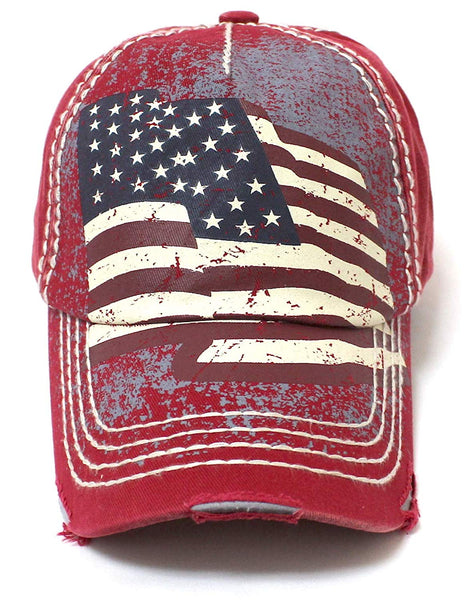 New! American Red Folding USA Flag Vintage Ballcap – Caps 'N Vintage