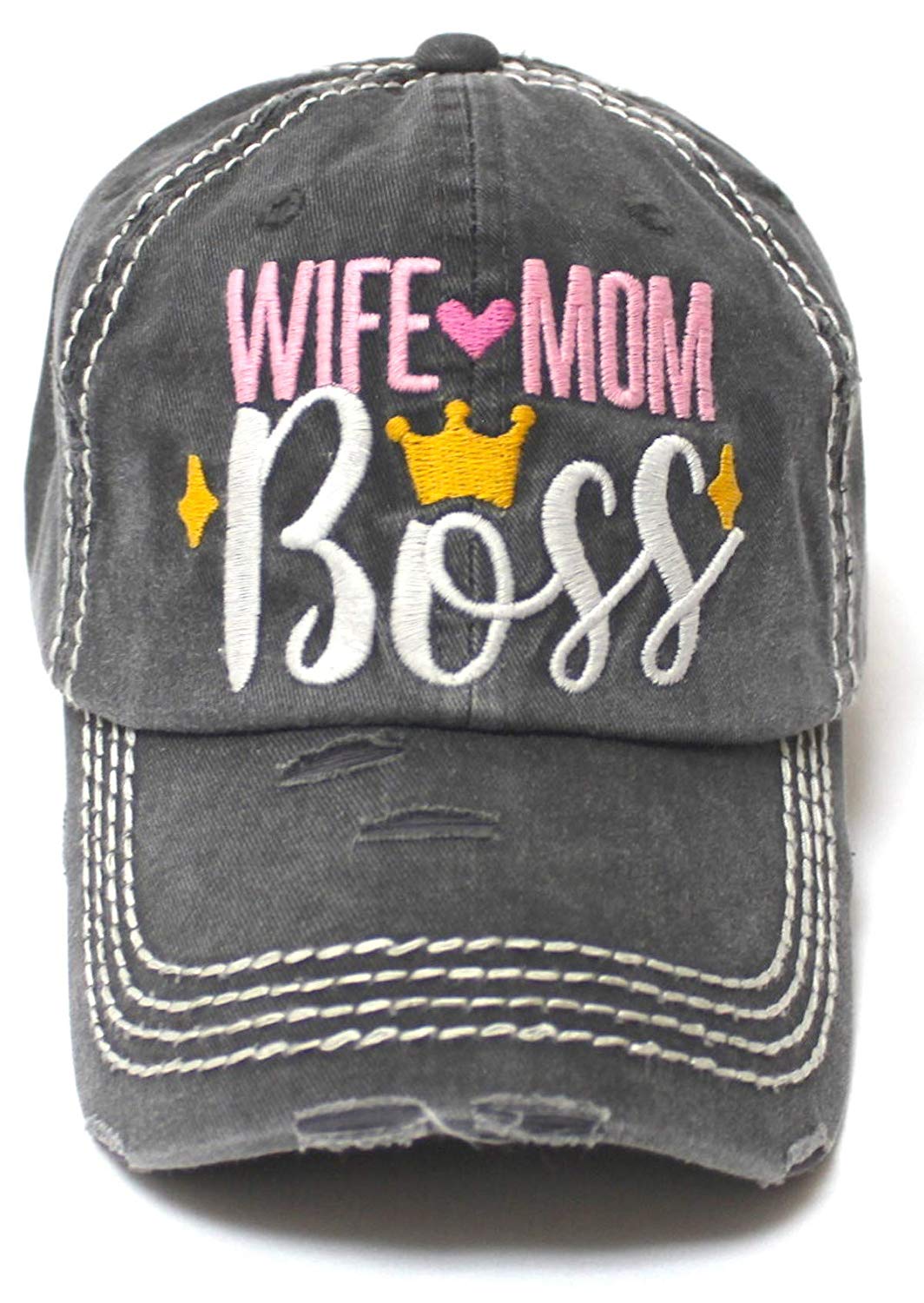 Women's Ballcap Wife Mom Boss Queen 