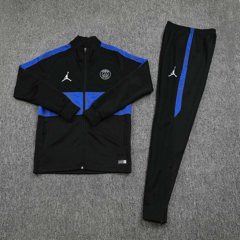 psg jordan tracksuit black and blue