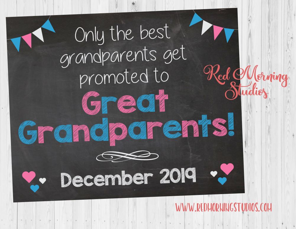 great grandparent baby announcement