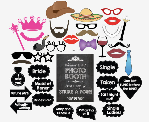 bachelorette photo booth props