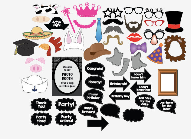 birthday props printable