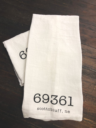 69361 Zip Code Tea Towel