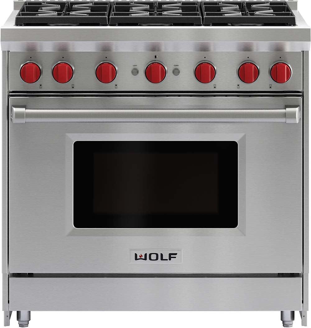 Wolf GR366 36 Inch ProStyle Gas Range MLD