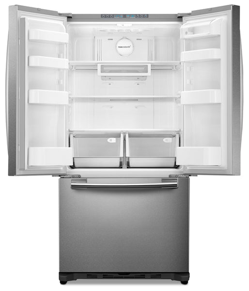 Samsung RF18HFENBSR 33 Inch Counter Depth French Door Refrigerator MLD