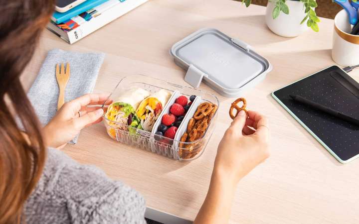 Bento Snack box with woman