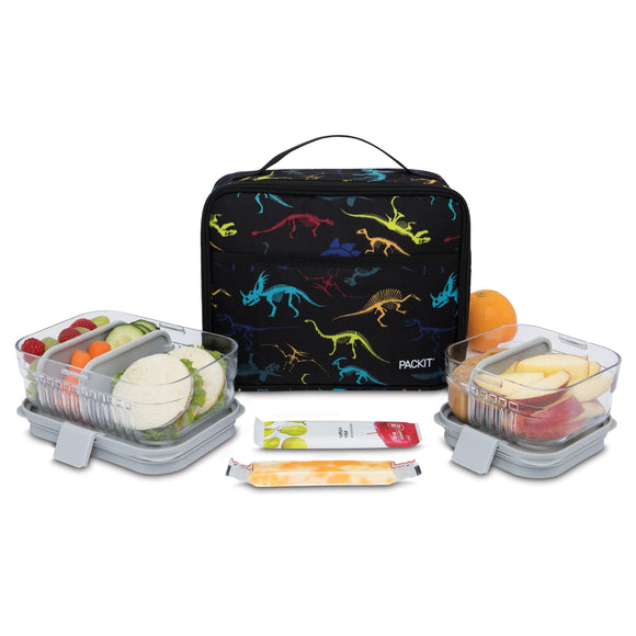Bentology Lunch Bag and Box Set for Boys - Includes Insulated Sleeve with Handle, Bento Box, 5 Containers and Ice Pack - Camo