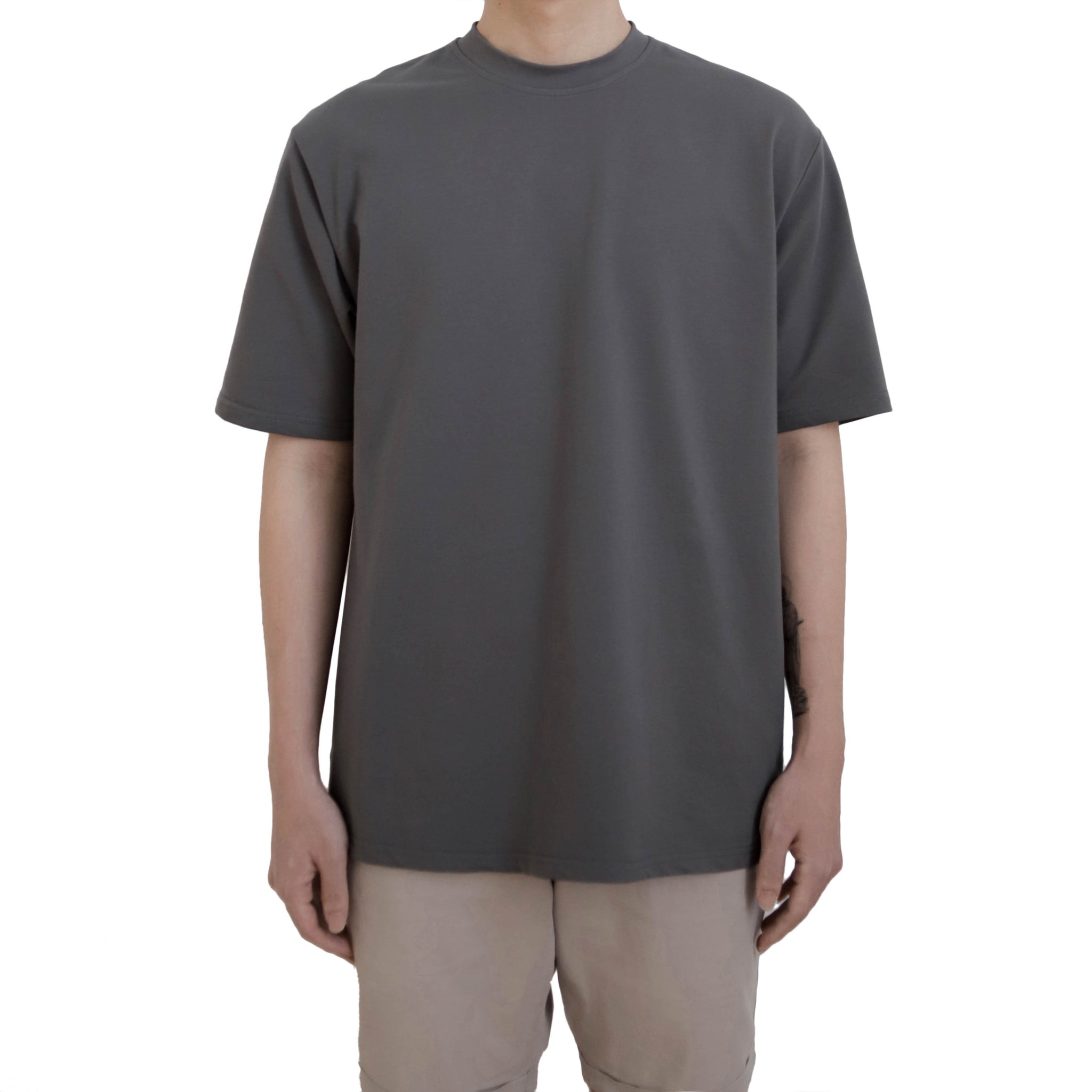 OVERSIZED T-SHIRT - [MISTY GREY] - BASICLAD