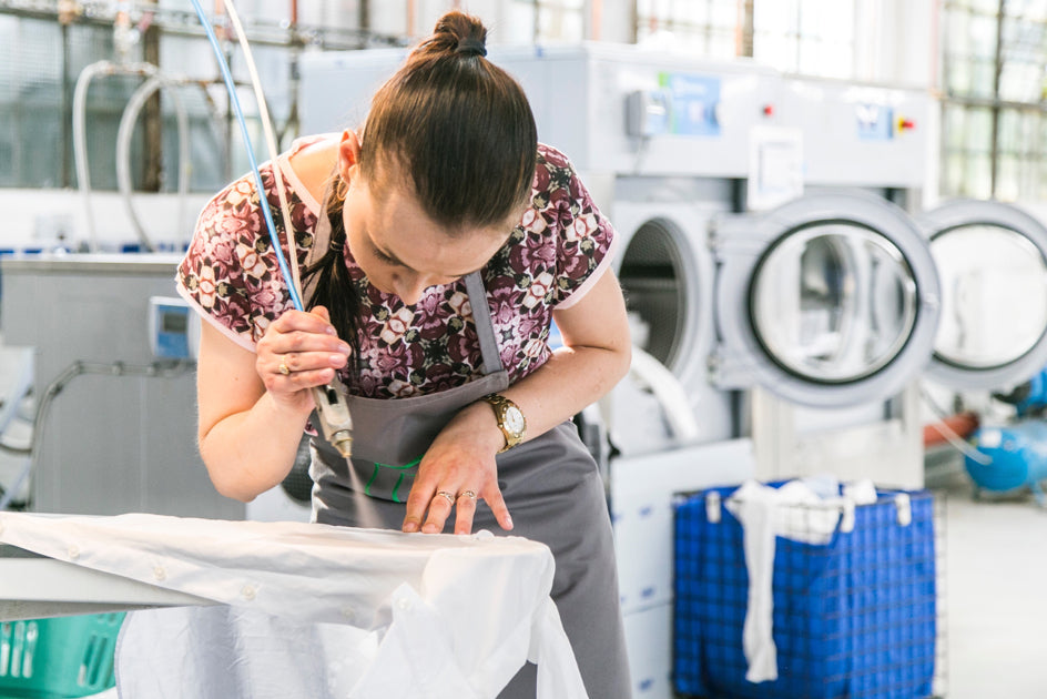 BLANC employee cleaning