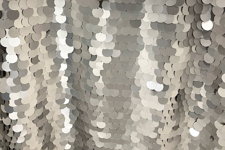 Silver Sequin Material