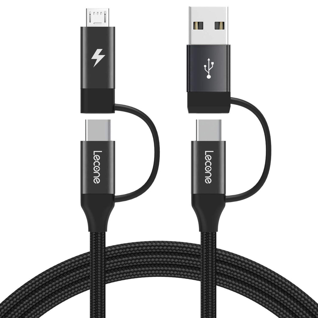 C Charging Cable, Lecone Micro USB Data Transfer 4 in 1 Multi