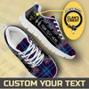 Tartan (custom text) Heartbeat Sneakers