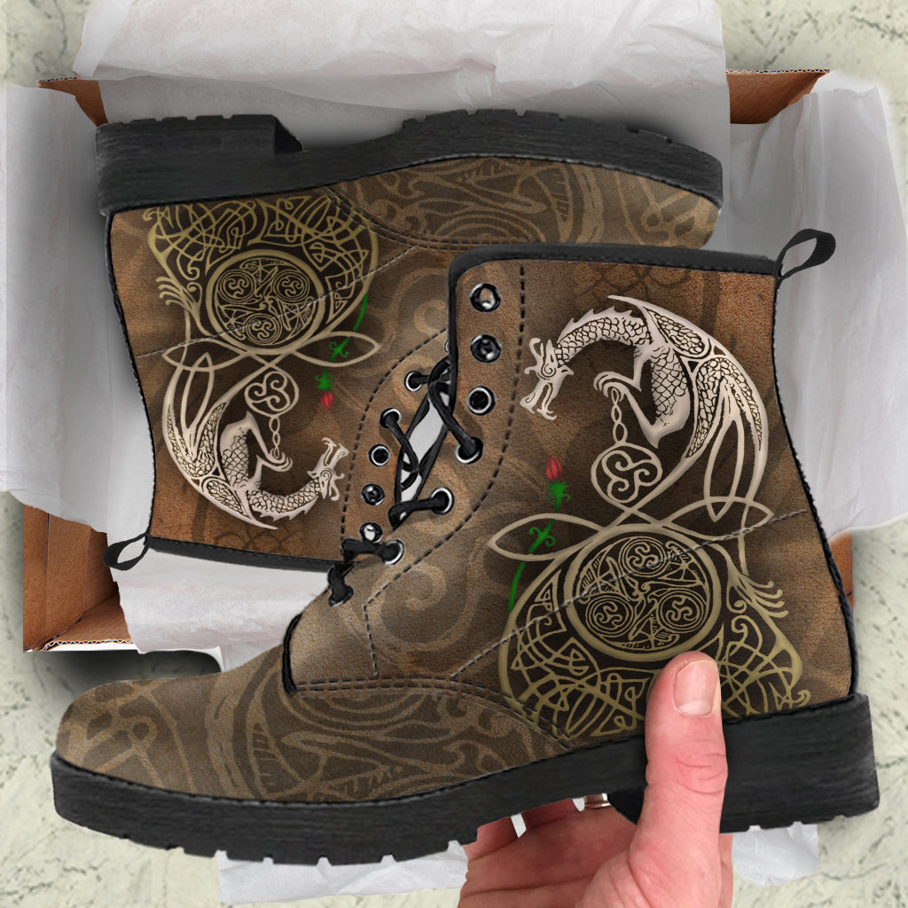 Dragon Celtic Leather Boots J8 