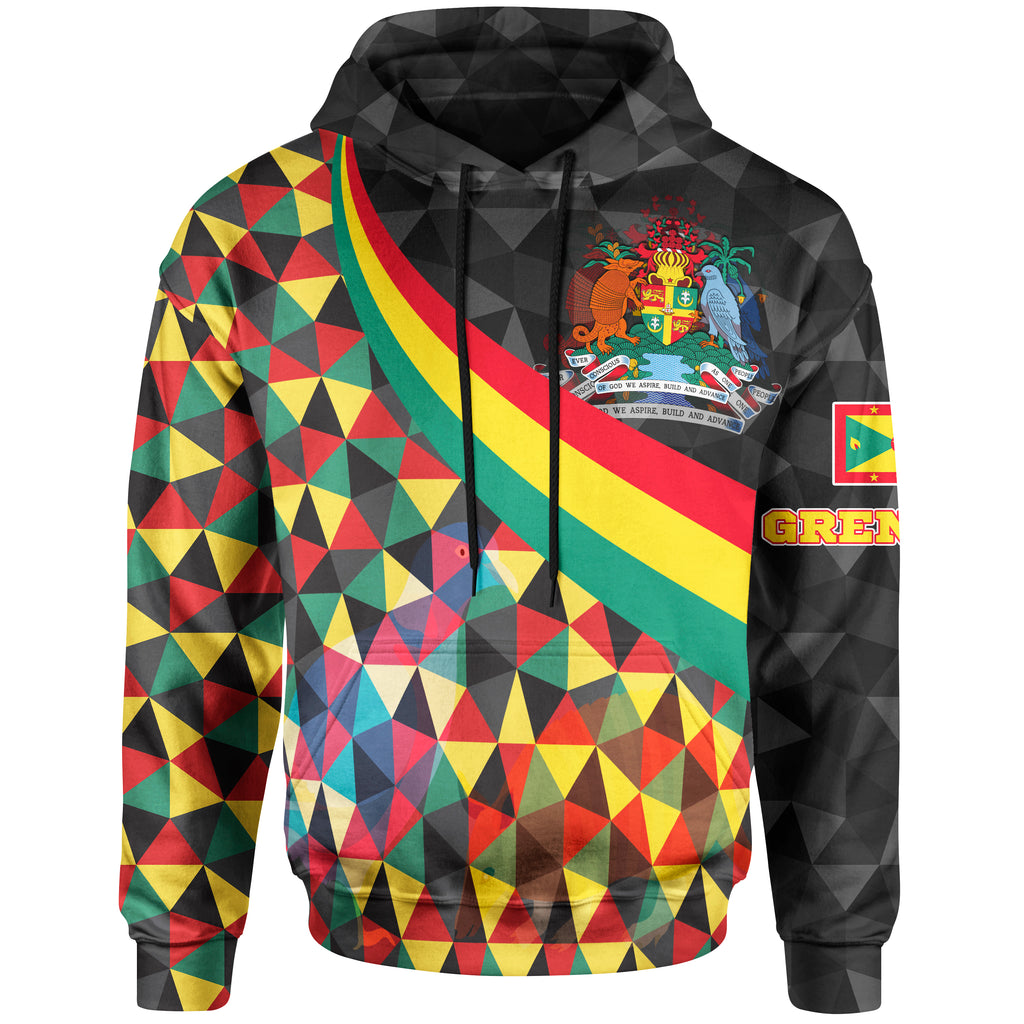 Download Grenada Hoodie - Grenada Coat Of Arms and Flag Color - LoveTheWorld