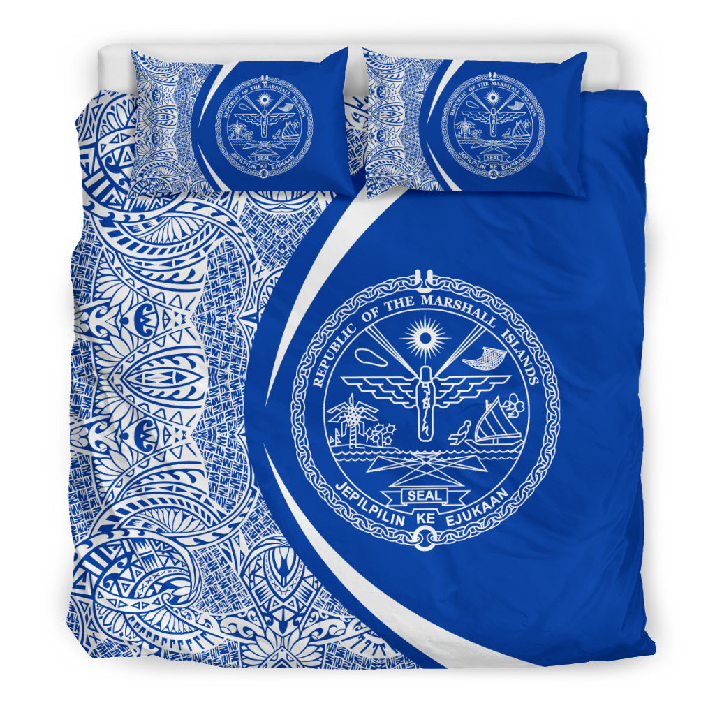 Download Marshall Islands Coat Of Arms Polynesian Bedding Set - Circle Style - LoveTheWorld