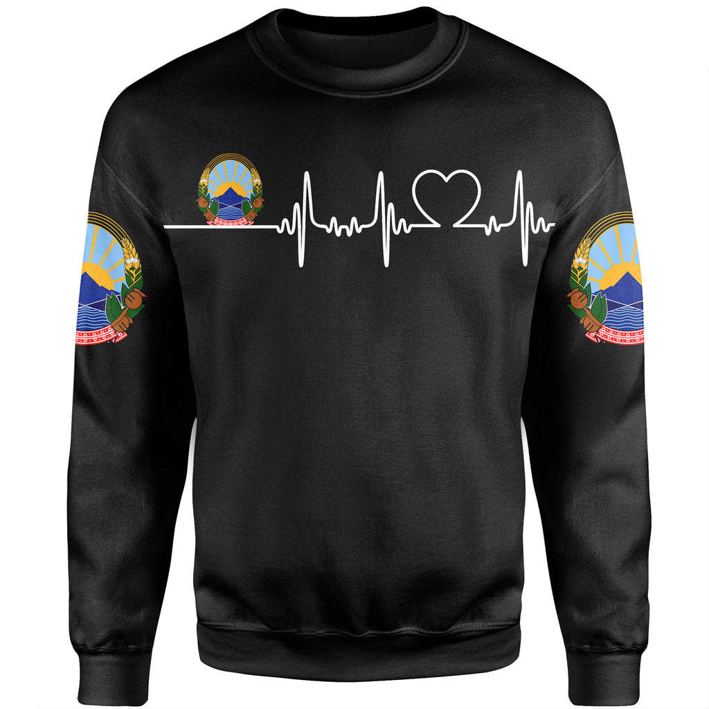 North Macedonia Sweatshirt Heartbeat (Women's/Men's ...