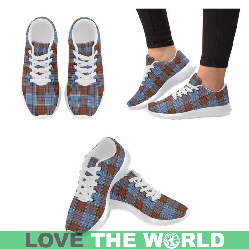 plaid running shoes