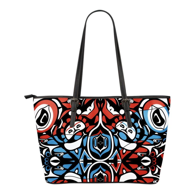 Canada - Haida Pattern Small Leather Tote Bag A0 |Bags| Love The World – LoveTheWorld