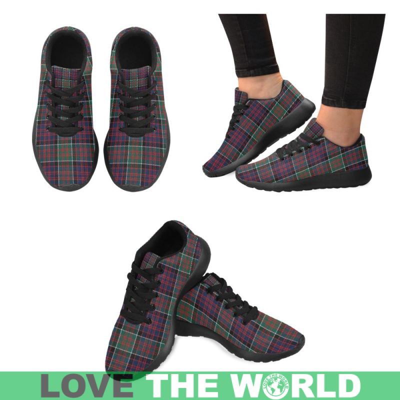 purple tartan shoes