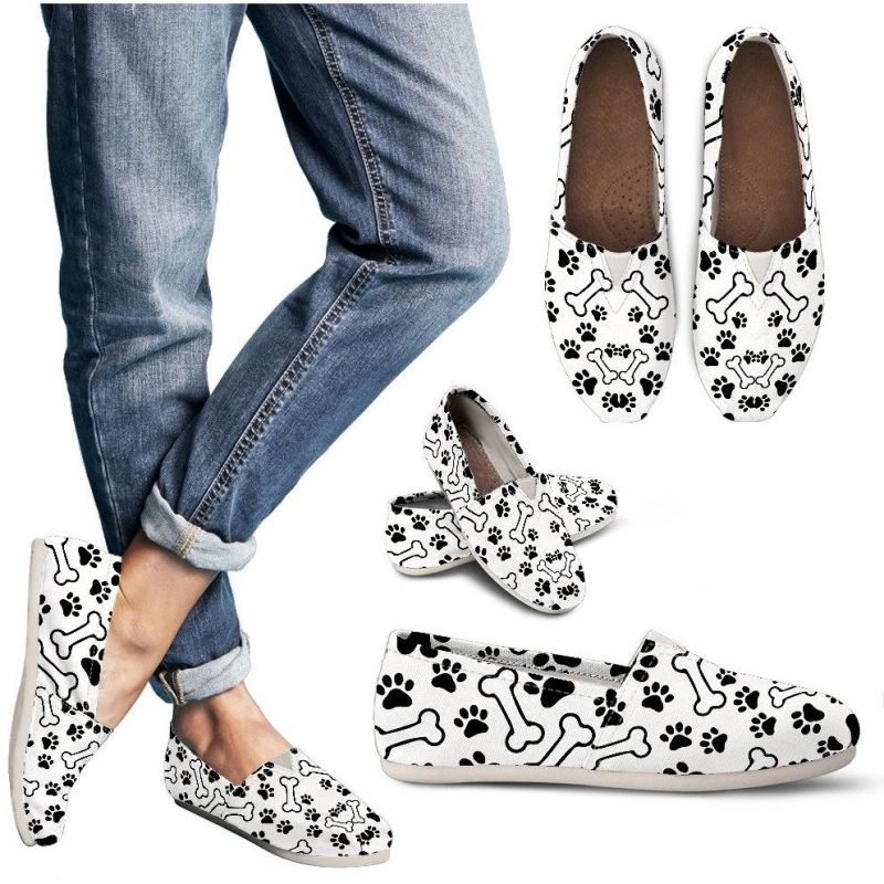 toms shoes with dog print