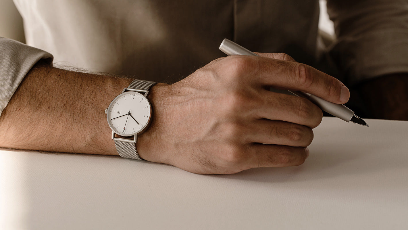 The PKG01-SI/MR/WH from VOID Watches, designed by Patrick Kim-Gustafson.