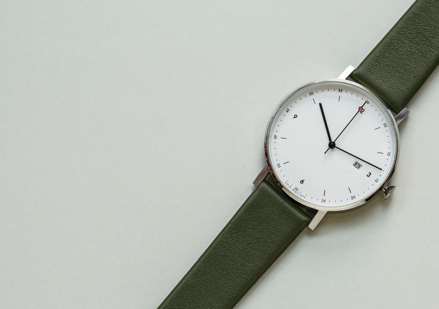 The PKG01-SI/OL/WH from VOID Watches, designed by Patrick Kim-Gustafson.