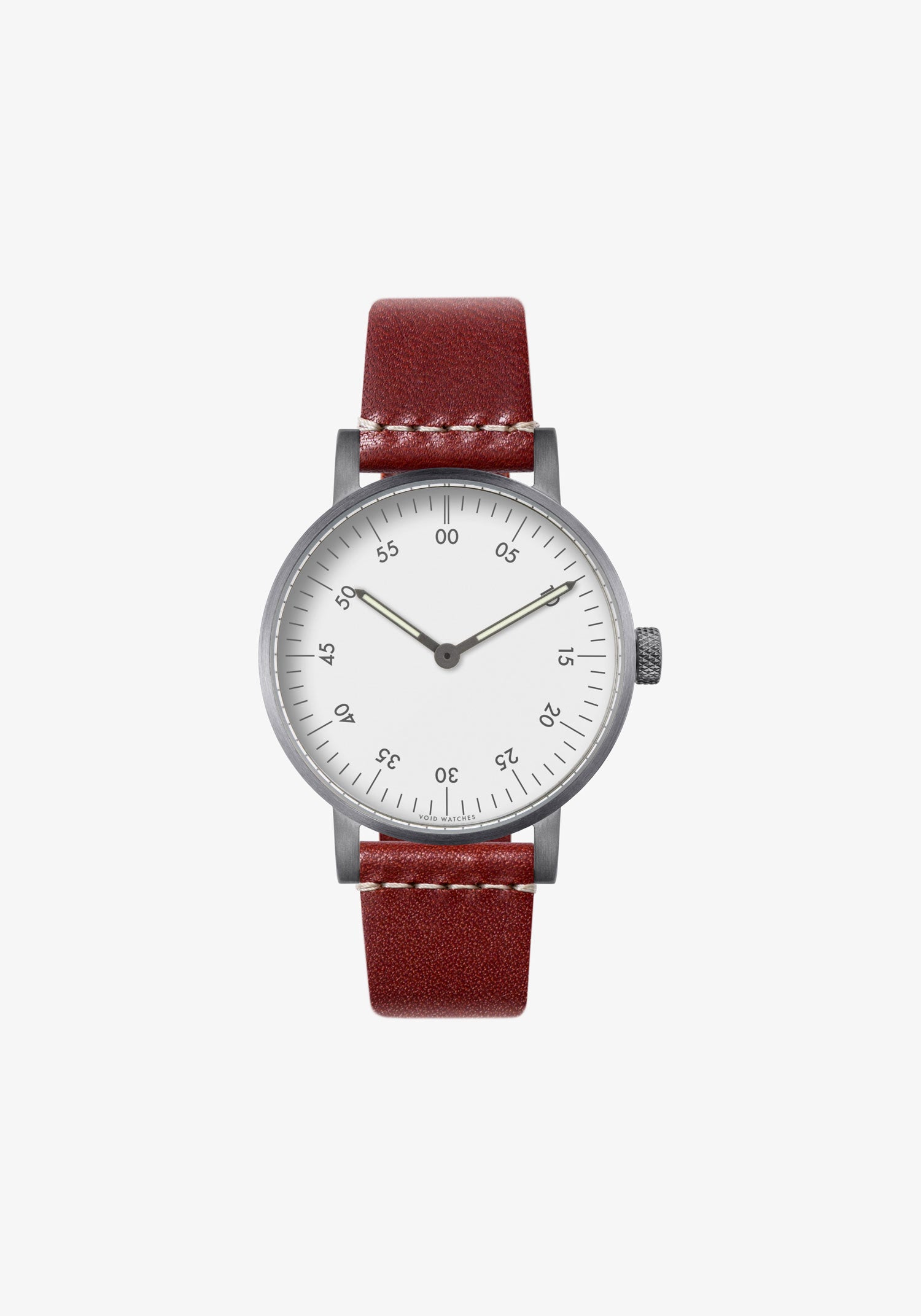 The V03B-BR/TO/WH by VOID Watches with a swedish vegetable tanned strap