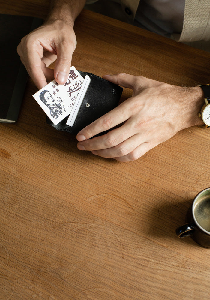 The Black Nimrodian Bi-Fold Card Case from VOID Watches, designed by David Ericsson.