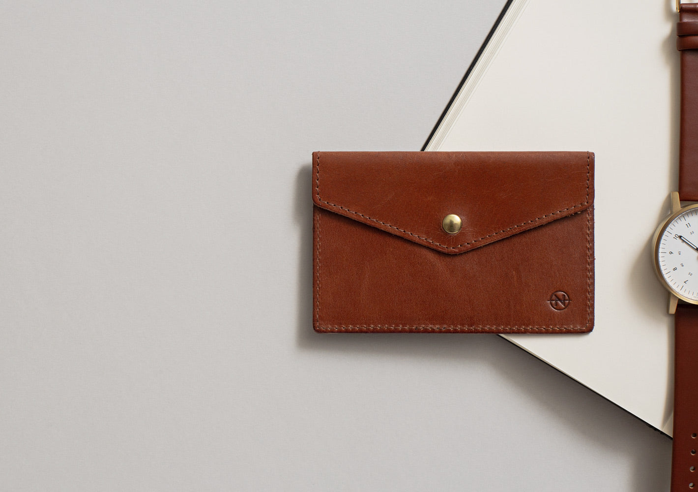 The Cognac Nimrodian Card Case from VOID Watches, designed by David Ericsson.
