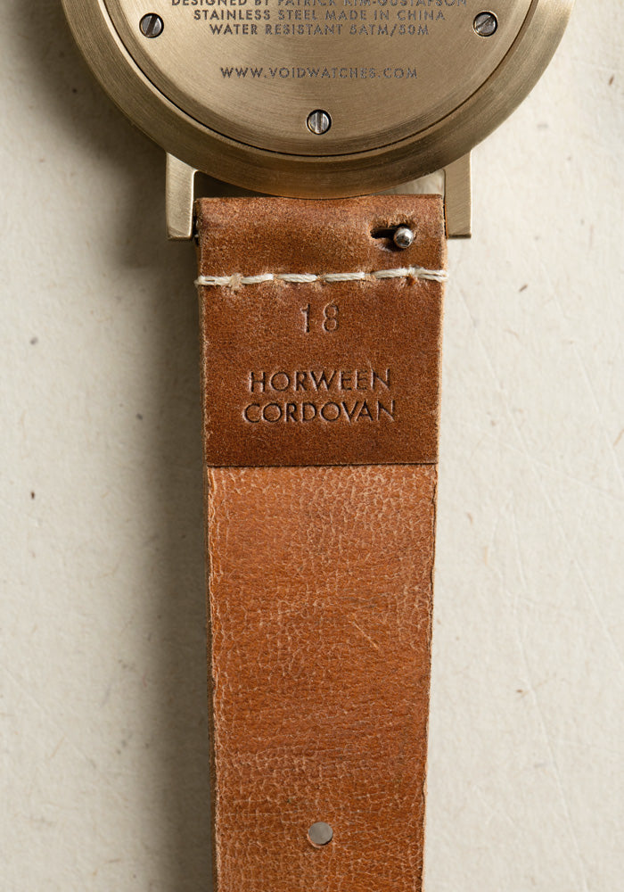 Replacement strap by VOID Watches using Horween Leather