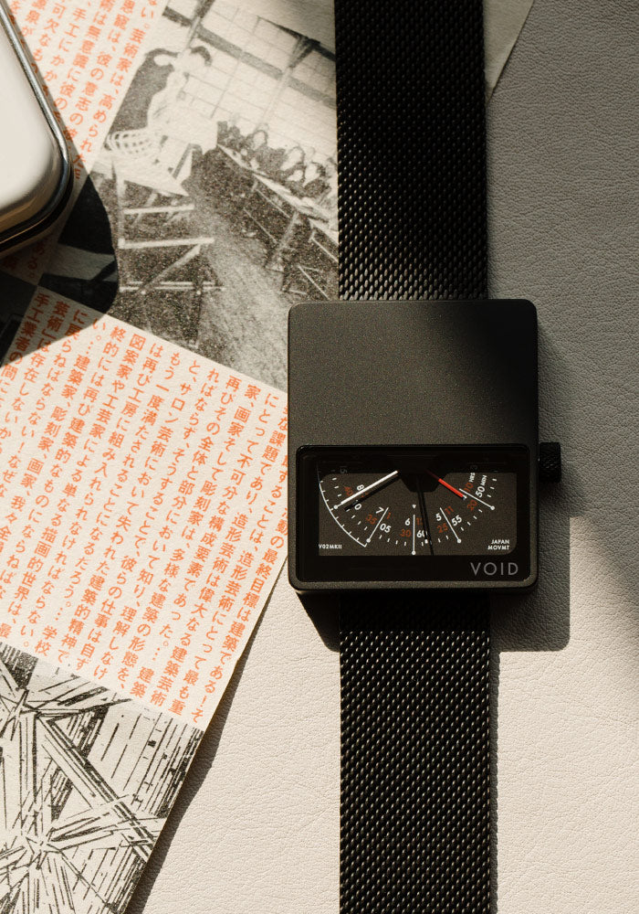 The V02MKII-BL/MB from VOID Watches, designed by David Ericsson.