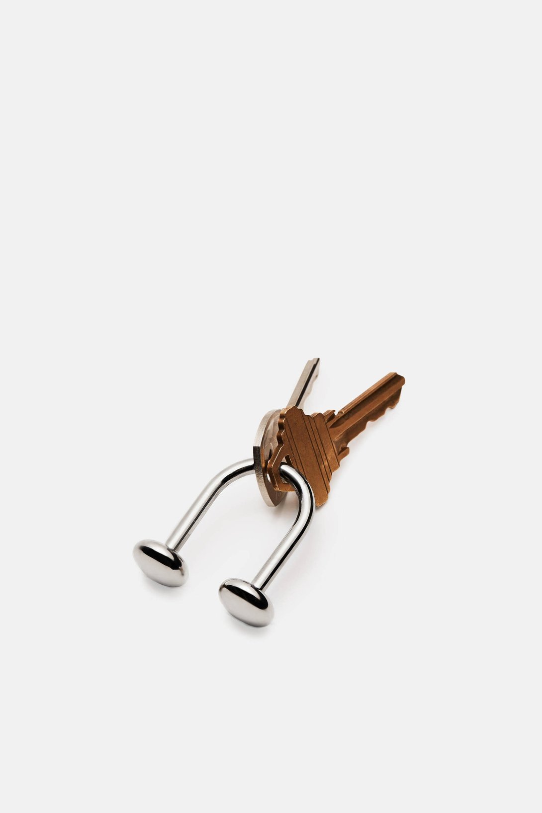 The Line Carl Aubock U Key Ring - Nickel Plated Brass