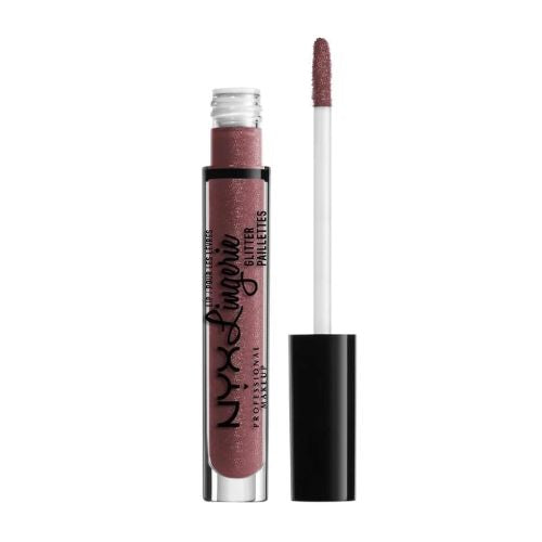 NYX PROFESSIONAL MAKEUP Lip Lingerie Matte Liquid Lipstick - Exotic, Warm  Mahogany Red