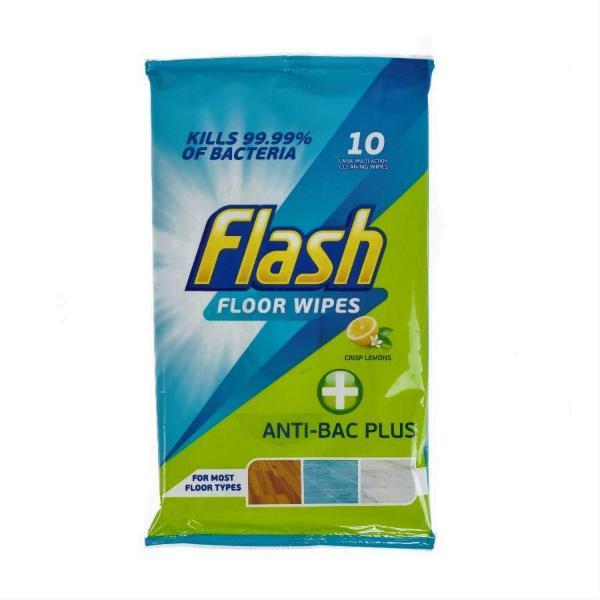 Flash Antibacterial Floor Cleaning Wipes 10s Fabfinds