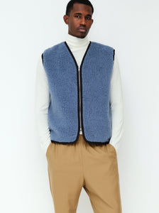 Fleece Vest Grey Blue – Tom Greyhound Paris