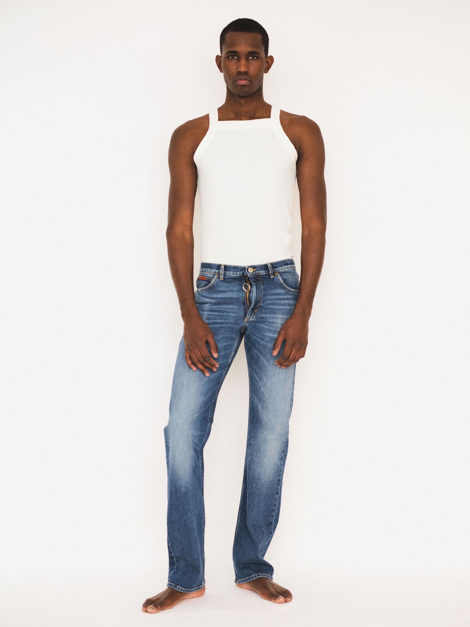 Large Split Pleat Denim 80's Blue – Tom Greyhound Paris