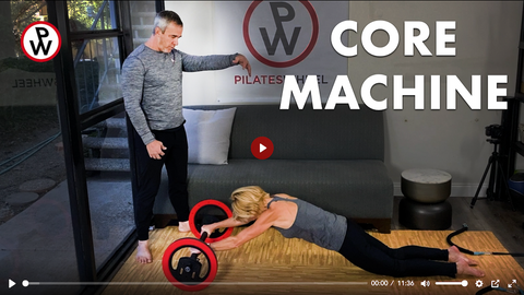 pilates wheel video about core machine