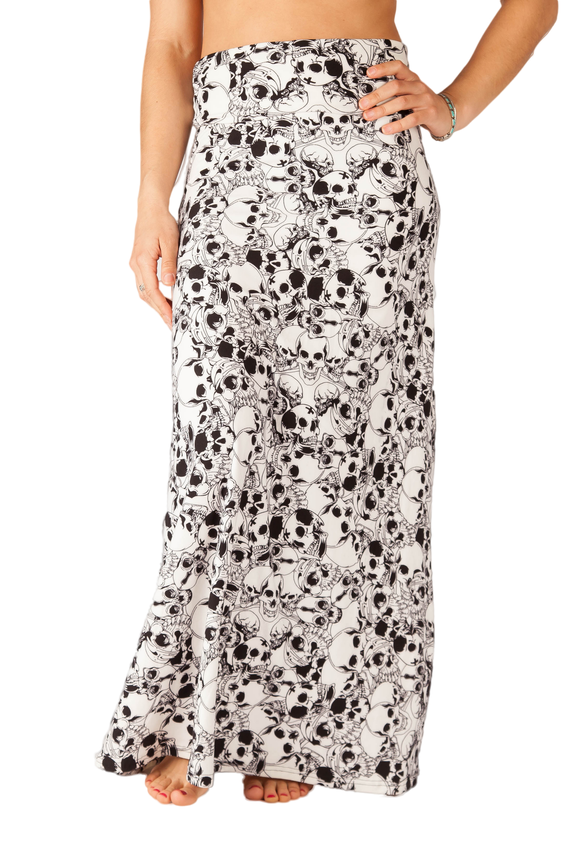 skull maxi skirt