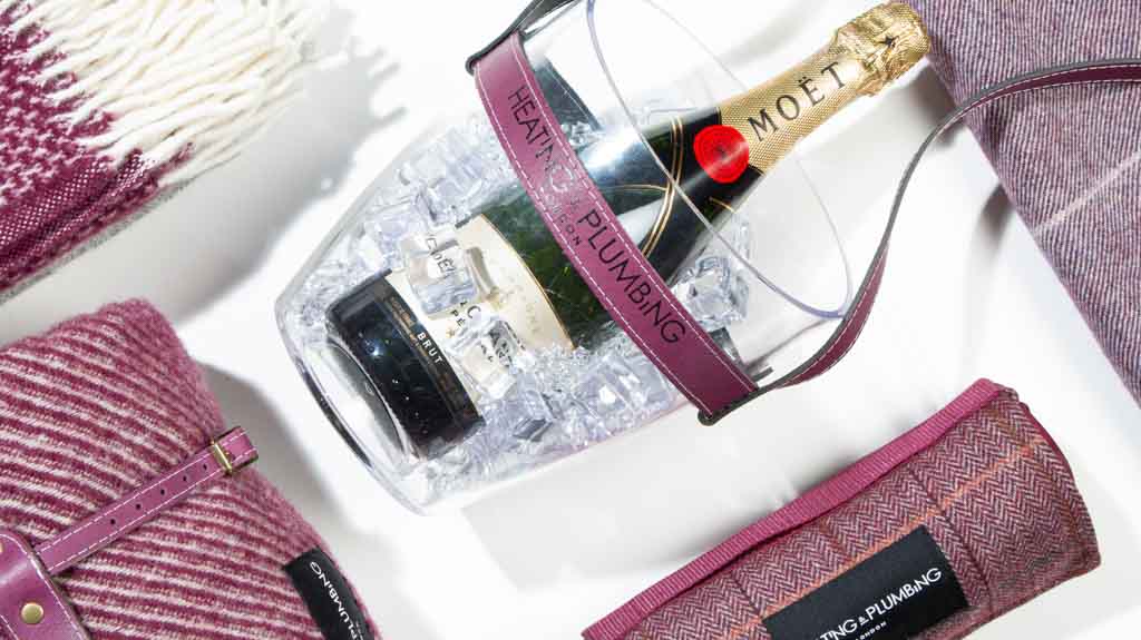 customised champagne cooler gift